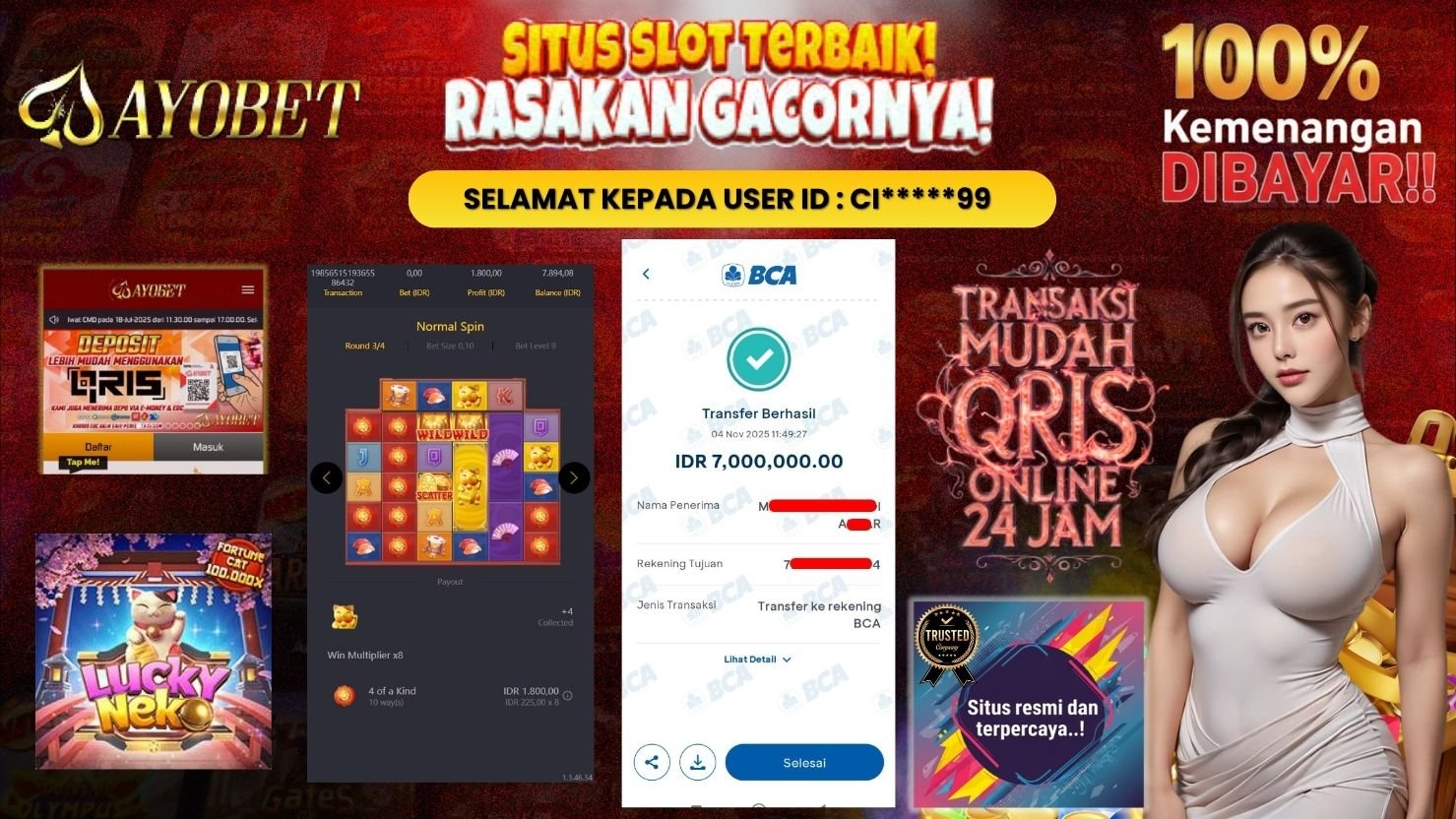 AYOBET JACKPOT SLOT LUCKY NEKO